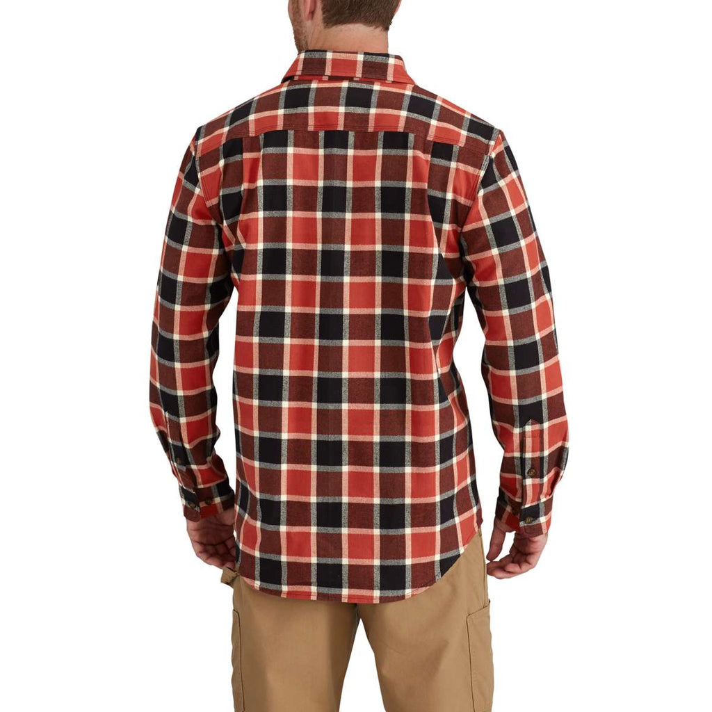 Carhartt Men's Chili Hubbard Plaid Flannel Shirt