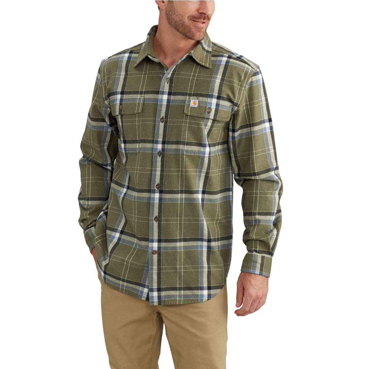 Carhartt hubbard hotsell plaid flannel shirt