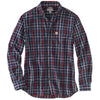 Carhartt Men's Navy Fort Plaid Long Sleeve Shirt