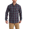 Carhartt Men's Navy Fort Plaid Long Sleeve Shirt