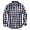 Carhartt Men's Steel Blue Fort Plaid Long Sleeve Shirt