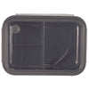 Leed's Black Three Compartment Food Storage Bento Box
