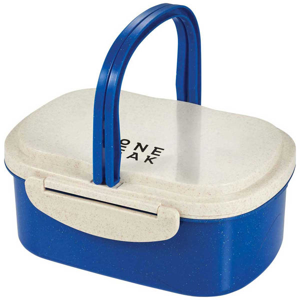 Leed's Blue Plastic and Wheat Straw Lunch Box Container