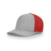 Richardson Heather Grey/Red Mesh Back Split Trucker R-Flex Hat