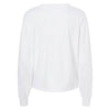 Alternative Apparel Women's White Cotton Jersey Long Sleeve Crop Tee