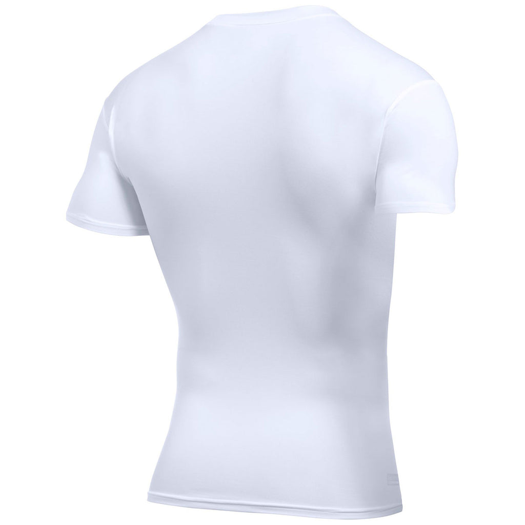 Under Armour Men's HeatGear Compression Long-Sleeve T-Shirt White  (100)/Black Medium