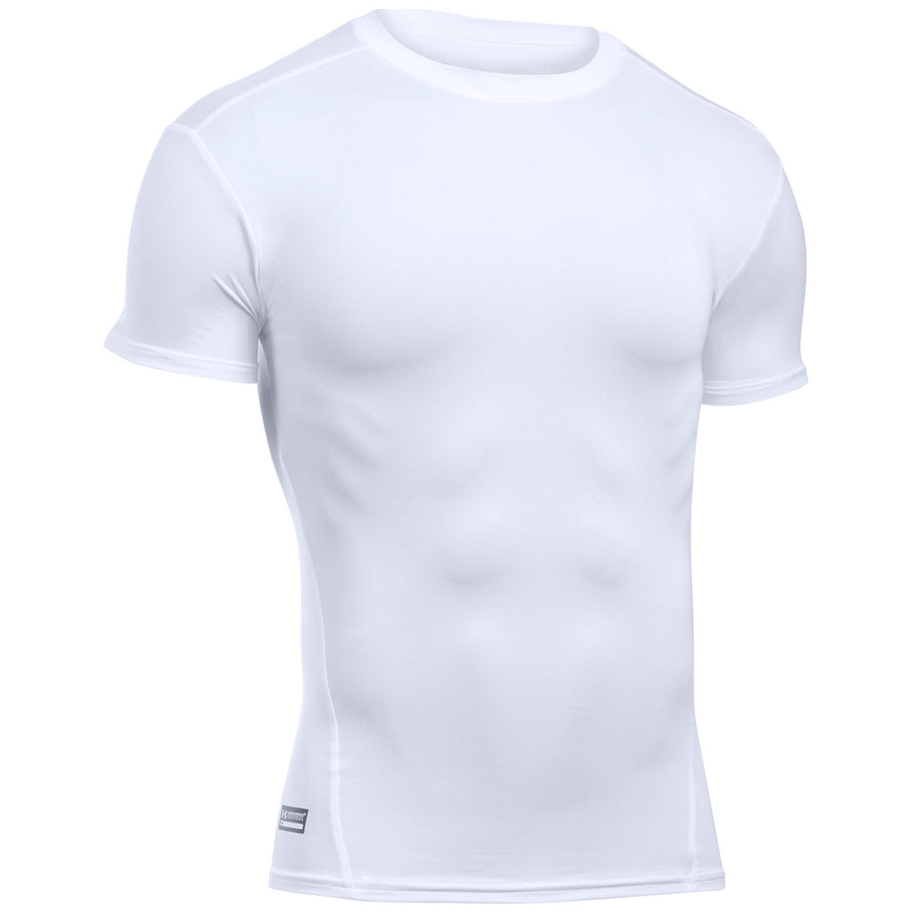 Under Armour Men's White Tactical HeatGear Compression Short Sleeve T