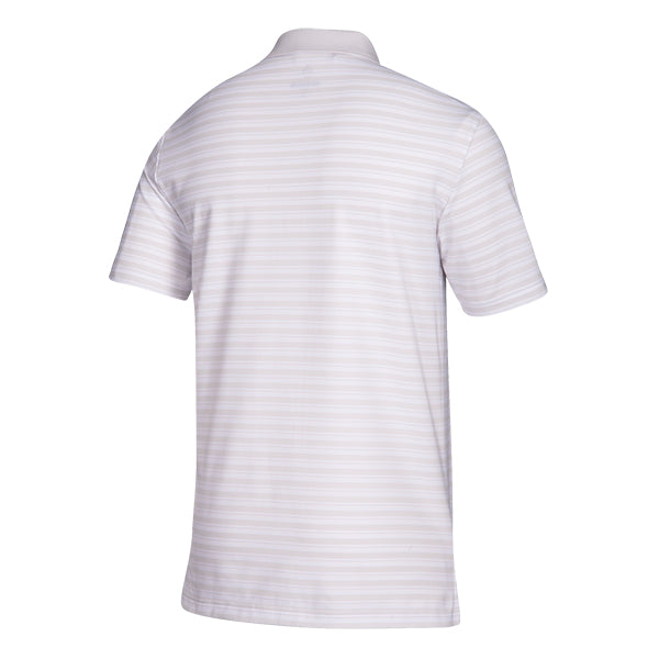 adidas Men's White Ultimate 3 Stripe Polo