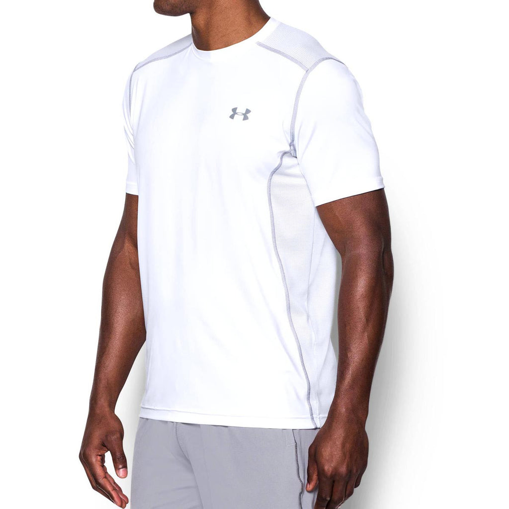 Under Armour Men's White UA Raid Short Sleeve T-Shirt