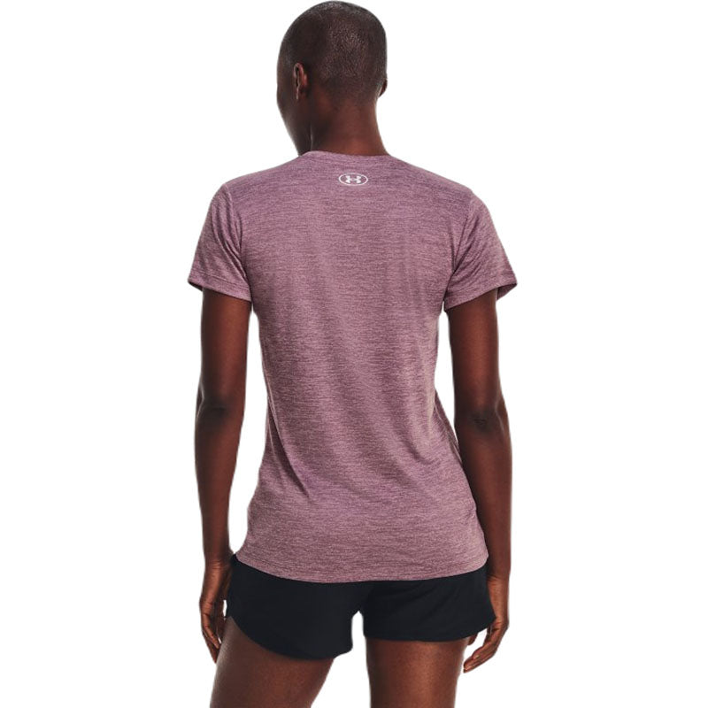 Under Armour Women's Misty Purple/White/Metallic Silver UA Tech Twist V-Neck