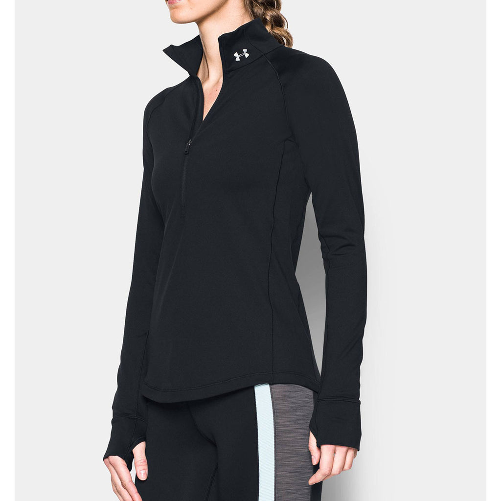 Under Armour ColdGear Womens Medium Black Half ZIP Pullover - $23