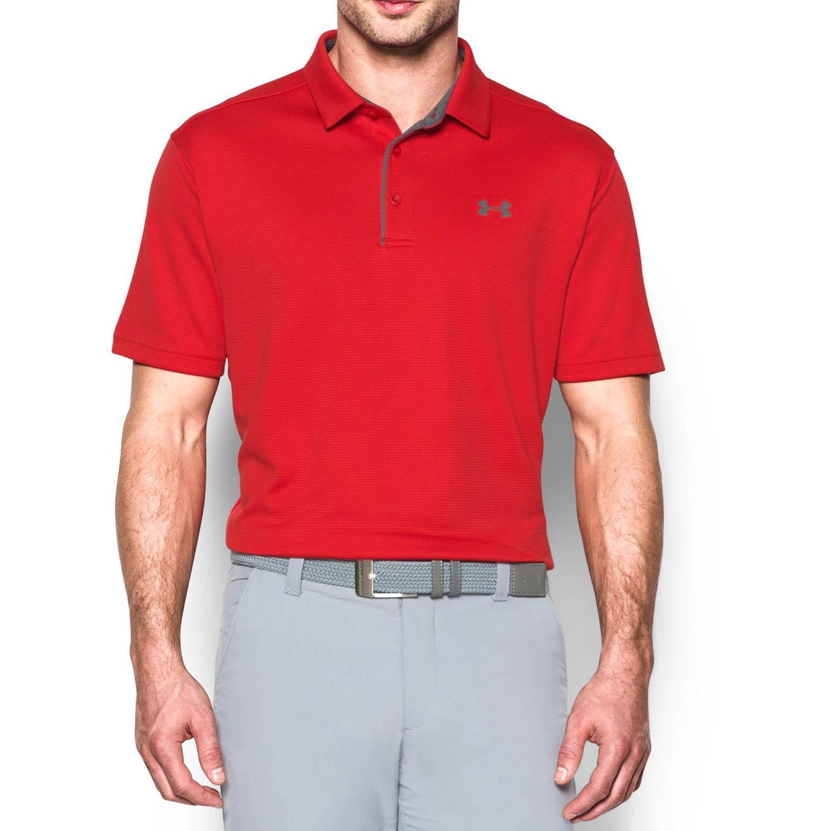 mens red under armour polo