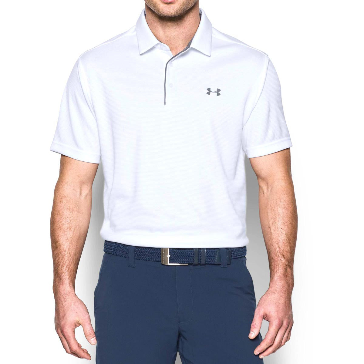 Under Armour Under Armour 2022 - Mens Tech Polo - K Logo Above Bar - White  - The King's Academy School Store