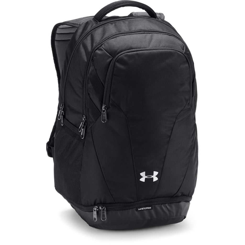 gereedschap Openlijk calorie Embroidered Under Armour Black UA Team Hustle 3.0 Backpack | Custom UA