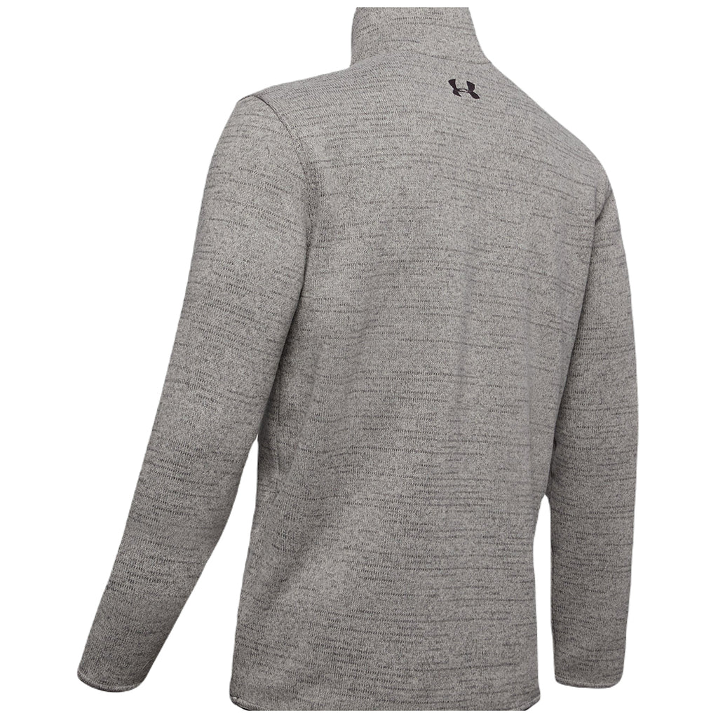 Under Armour Men's Charcoal Fade Heather Henley Long Sleeve