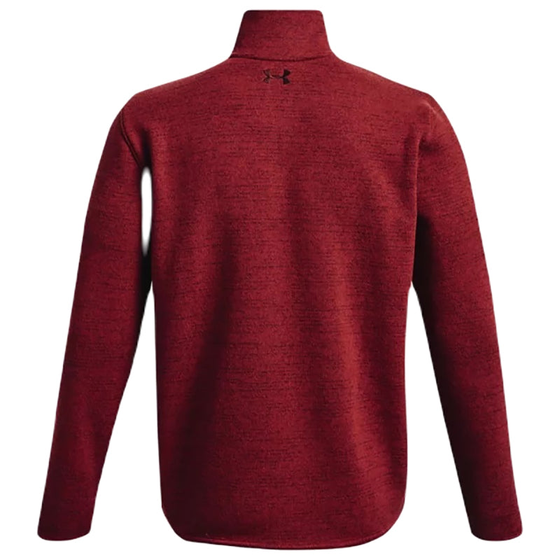 Under Armour Men's Stadium Red Henley Long Sleeve