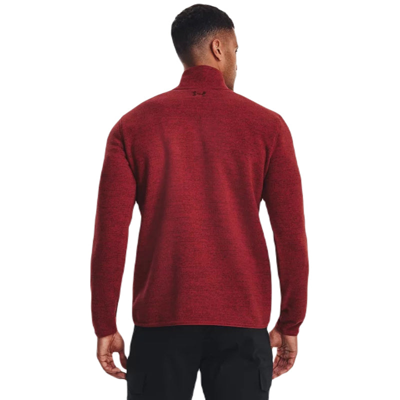 Under Armour Men's Stadium Red Henley Long Sleeve