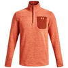 Under Armour Men's Papaya Medium Heather Henley Long Sleeve