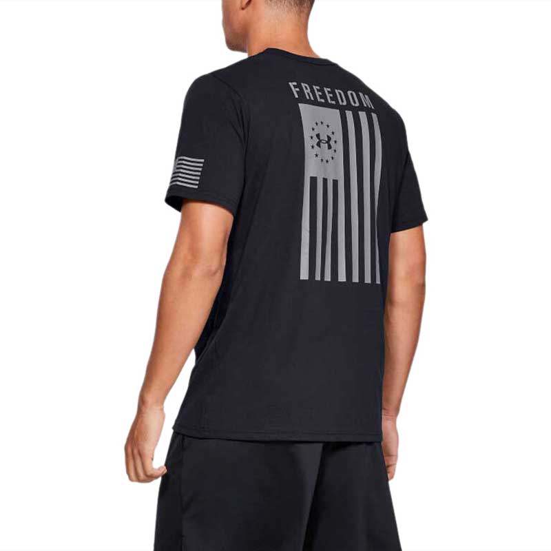 Under Armour Men's Black/Steel Freedom Flag Tee