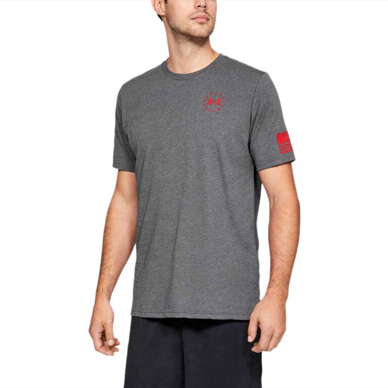 Under Armour Men's Charcoal Medium Heather Freedom Flag Tee