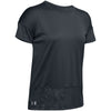 Under Armour Women's Stealth Grey Locker Novelty Short Sleeve Tee