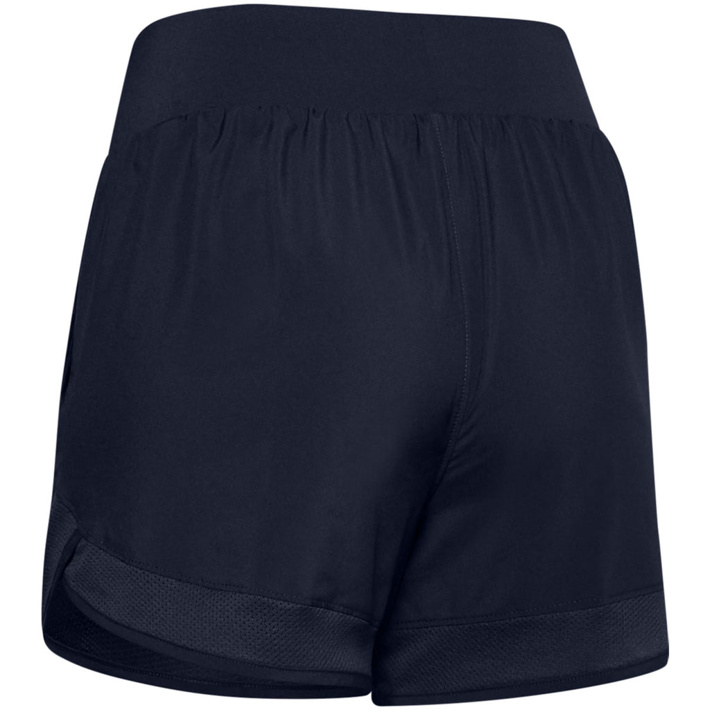Under Armour Shorts Women Size XS Midnight Navy White CrossFit UA Play Up  2.0