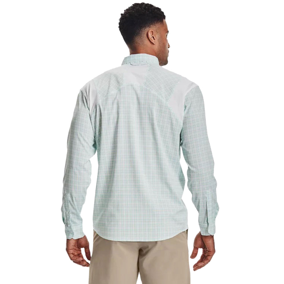 Under Armour Men's White UA Tide Chaser 2.0 Plaid Long Sleeve