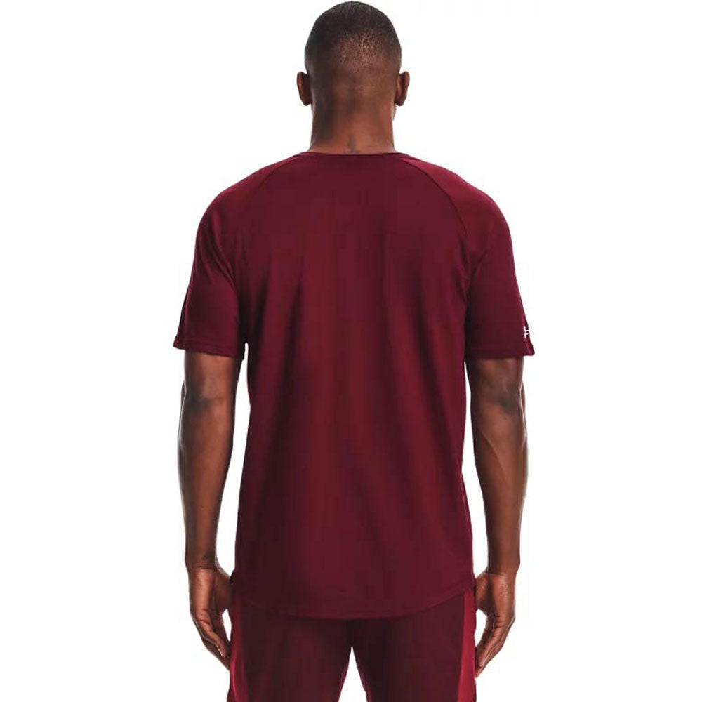 Under Armour Men's Maroon/White Athletics T-Shirt