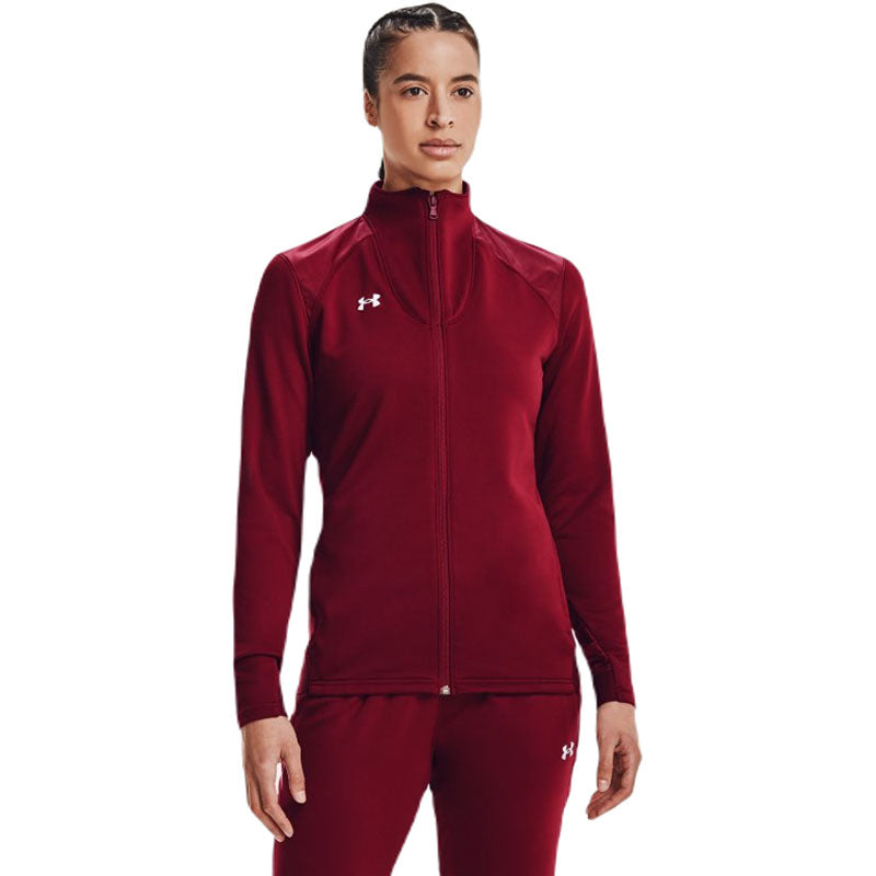 Under Armour Women's Cardinal/White Command Warm-Up Full-Zip