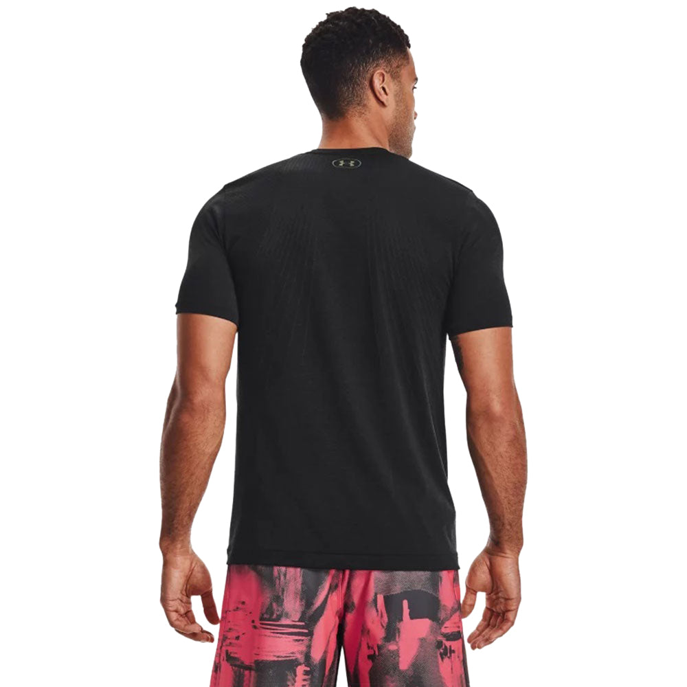 Under Armour Men's Black UA RUSH Seamless Short Sleeve