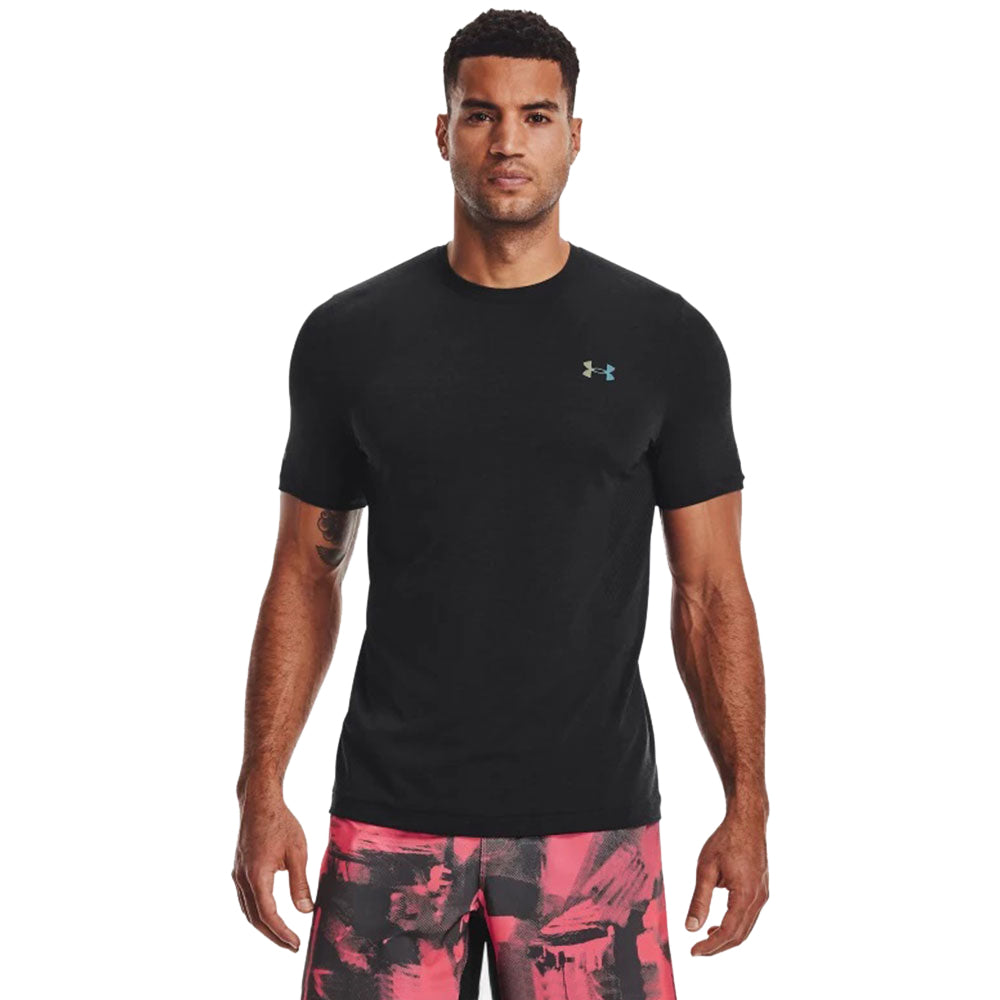 Under Armour Men's Black UA RUSH Seamless Short Sleeve