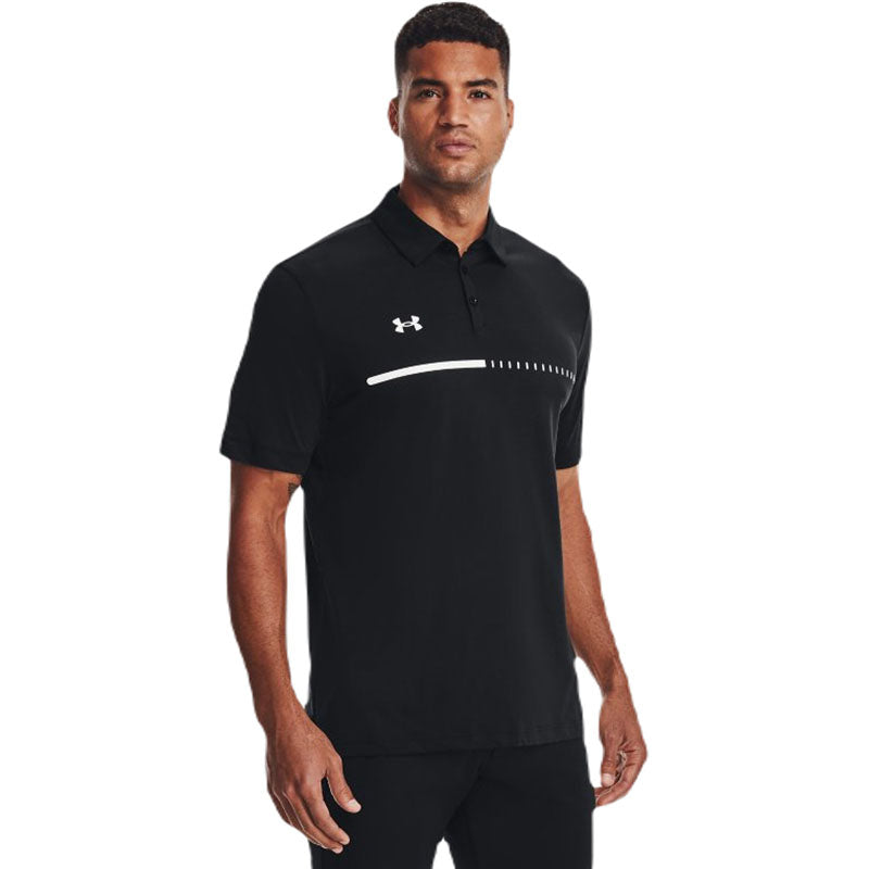 Under Armour Men's Black/White Title Polo