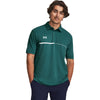 Under Armour Men's Coastal Teal/White Title Polo