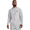 Under Armour Men's Halo Grey/Black Armour Fleece Full-Zip Hoodie