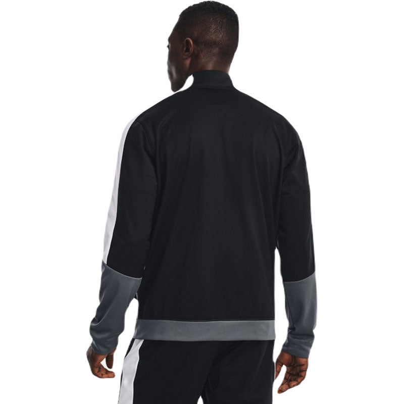 Under Armour Men's Black/Pitch Grey/White Tricot Jacket