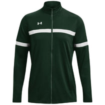 Under Armour Women's Forest Green/White Team Knit Warm Up Full-Zip