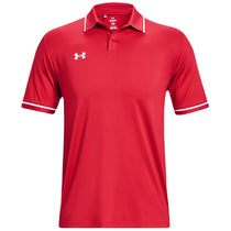 Under Armour Men's Red/White Team Tipped Polo