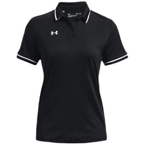 Under Armour Women's Black/White Team Tipped Polo