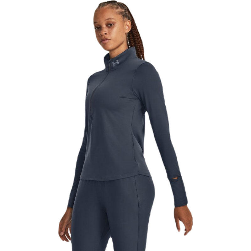 Under Armour Women's Downpour Grey/Reflective Qualifier Run Half Zip