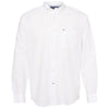 Tommy Hilfiger Men's Bright White Cotton/Linen Long Sleeve Shirt