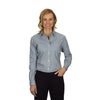 Van Heusen Women's Grey Feather Stripe With Contrast Long Sleeve Shirt