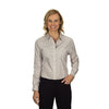 Van Heusen Women's Tan Feather Stripe With Contrast Long Sleeve Shirt