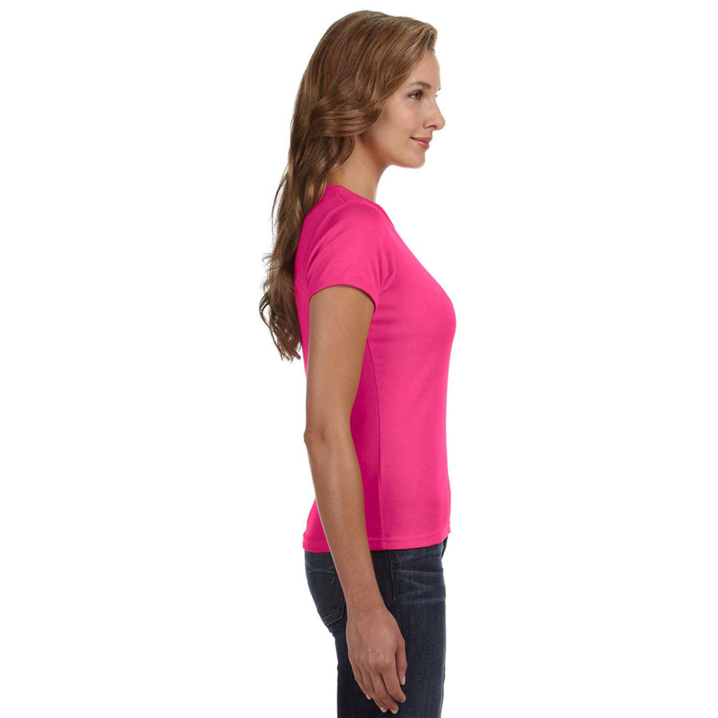 Anvil Women's Hot Pink Scoop T-Shirt