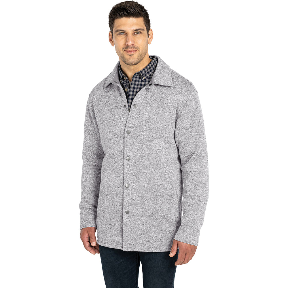 Men's Heathered Fleece Jacket - The Monogram Company