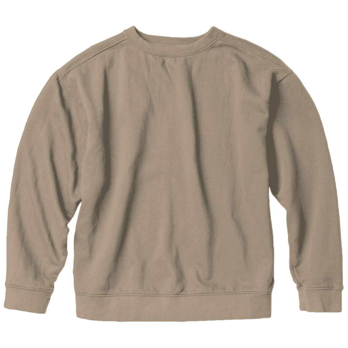 Sandstone Brown Oversized Crewneck Sweatshirt- SMALL ONLY – J Rose