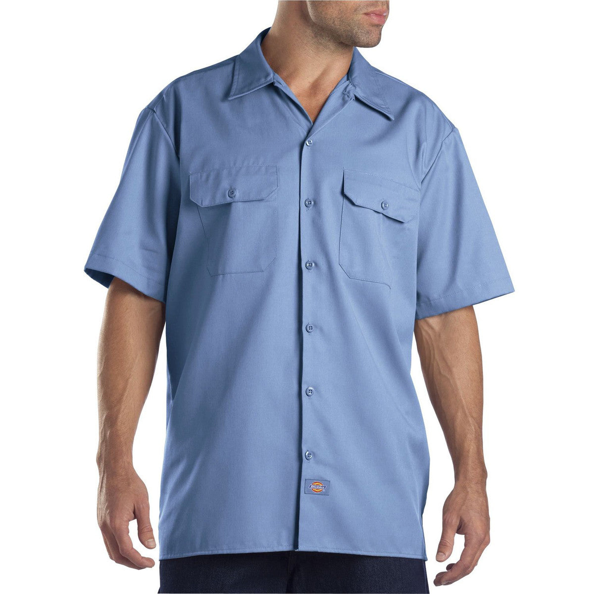 Dickies Mens S/S Work Shirt - Light Blue - New Star