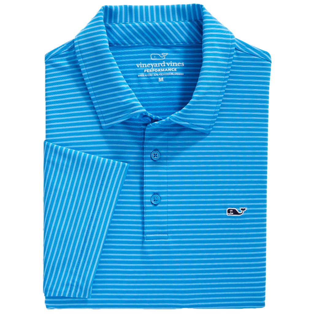 Vineyard Vines Men's Ocean Breeze Bradley Stripe Sankaty Performance Polo