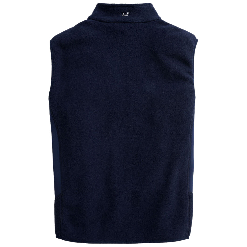 Vineyard Vines Men's Vineyard Navy Blank Tech Fleece Harbor Vest