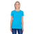 Threadfast Women's Turquoise Slub Jersey Short-Sleeve T-Shirt