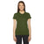 American Apparel Women's Olive Fine Jersey Short-Sleeve T-Shirt